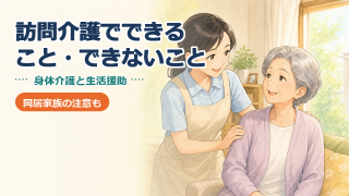 訪問介護でできること・できないこと一覧｜身体介護と生活援助の違いを解説