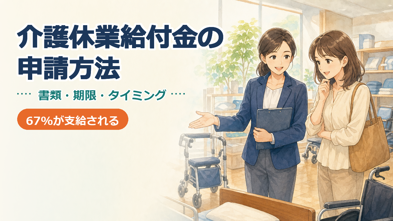 介護休業給付金の申請方法｜必要書類・申請期限・タイミングをわかりやすく解説
