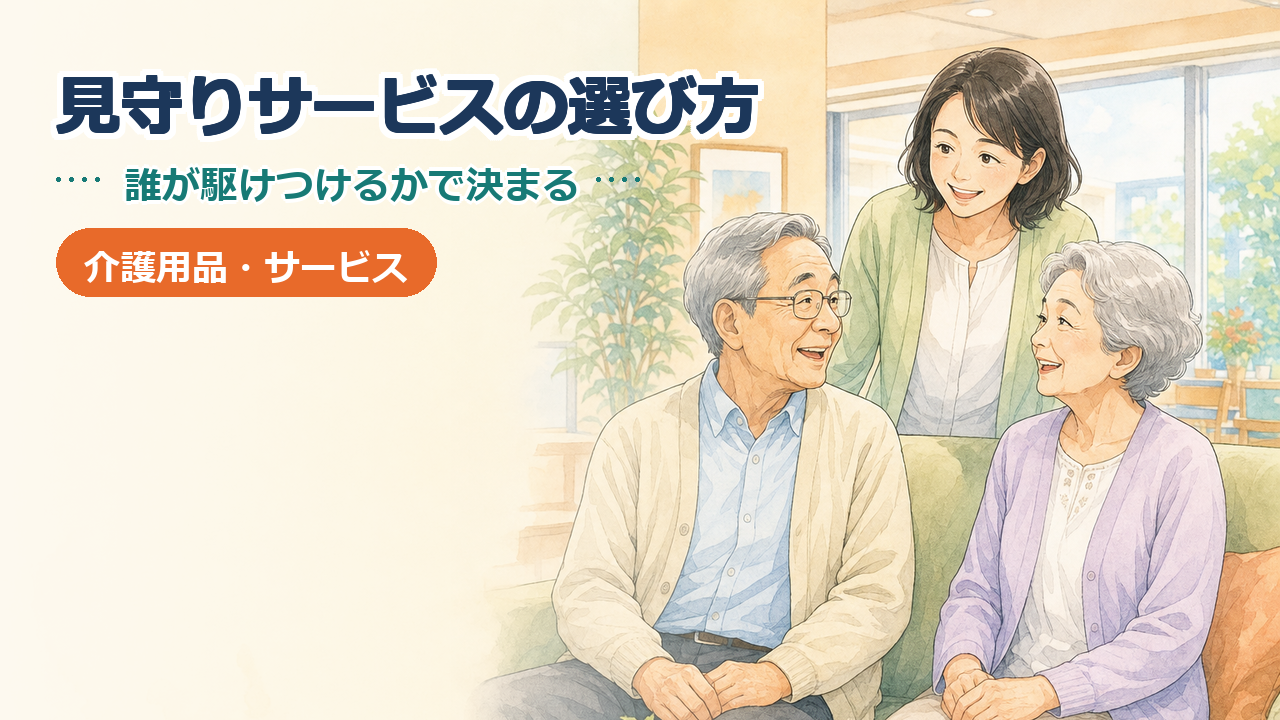 高齢者の見守りサービスの選び方｜「誰が駆けつけるか」で決まる