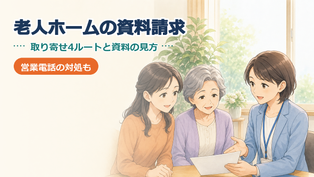 老人ホームの資料請求のやり方｜取り寄せ4ルートと届いた資料の見方