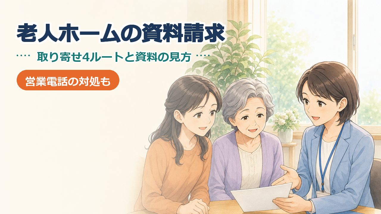 老人ホームの資料請求のやり方｜取り寄せ4ルートと届いた資料の見方
