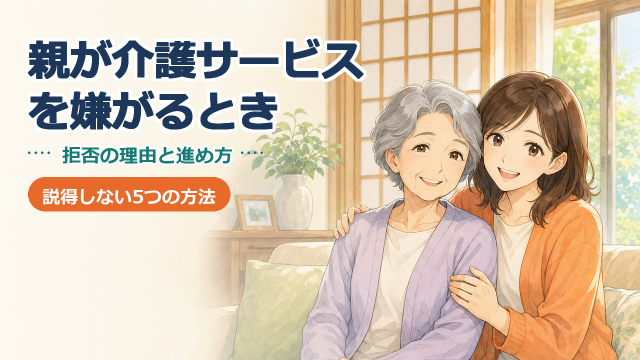 親が介護サービスを嫌がるとき｜拒否される4つの理由と無理に説得しない進め方